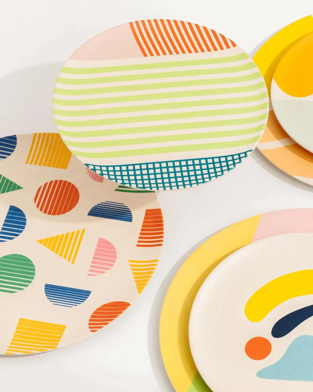 Bamboo Salad Plate Set - Angles