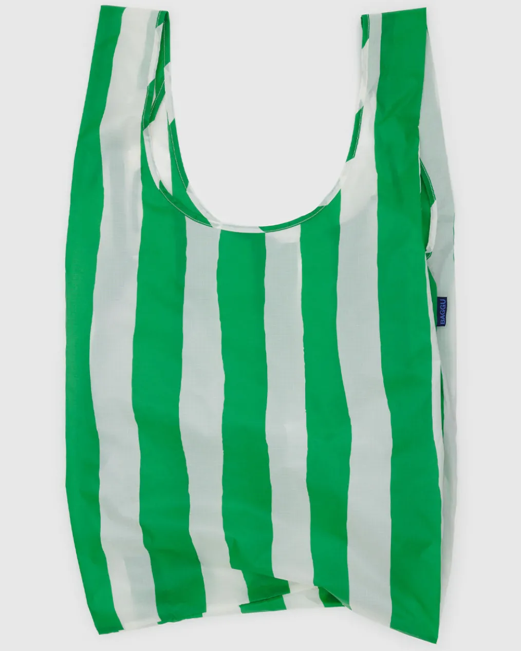 Big Baggu - Green Painted Stripe