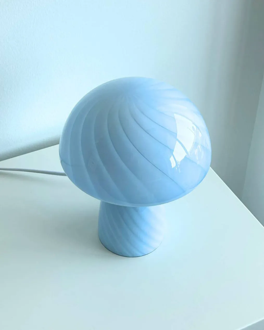 Blue Mini Mushroom Lamp