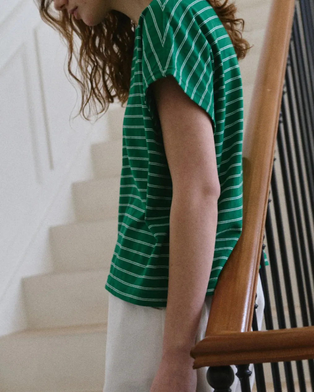 Chérie Tee - Green + White