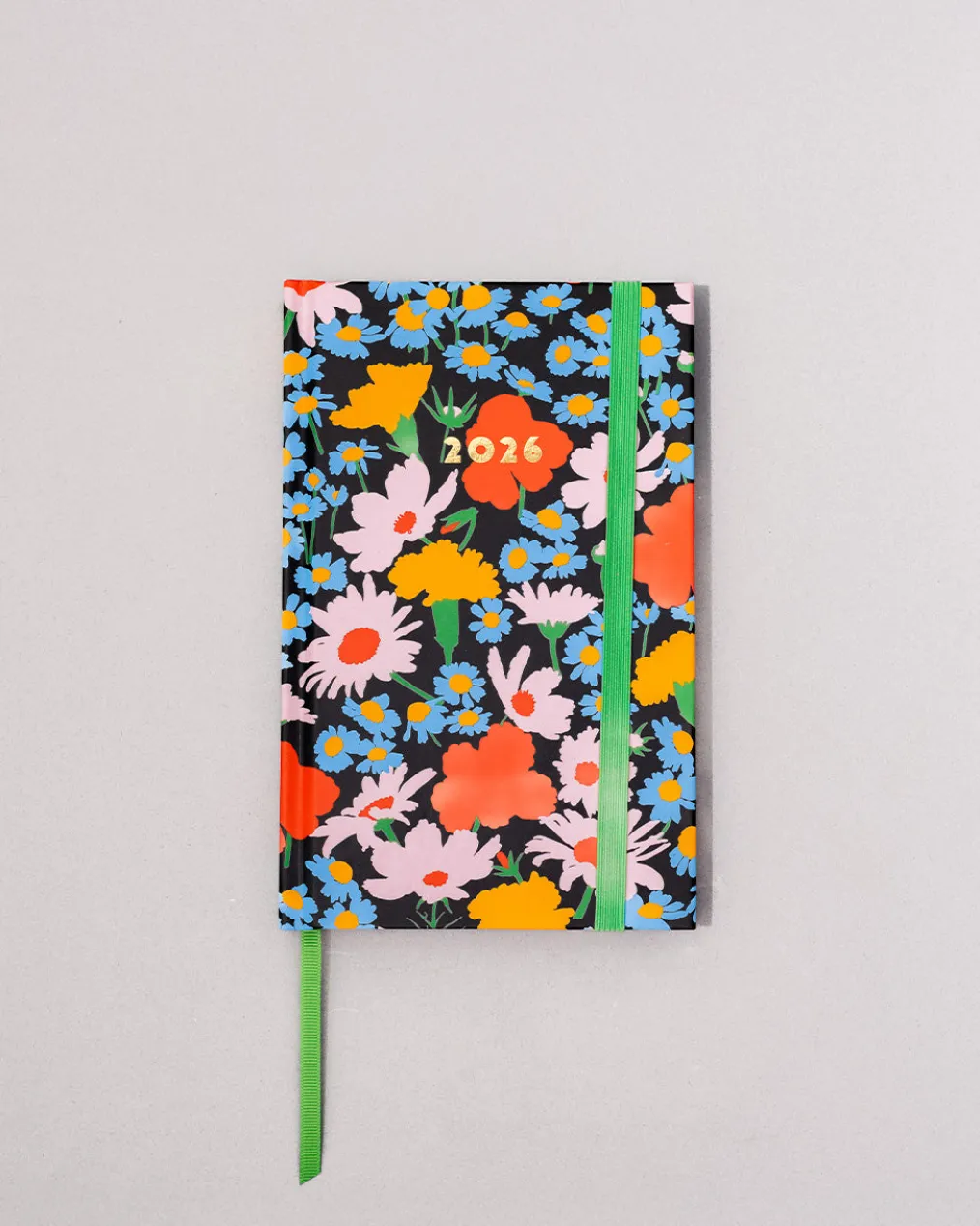 Classic 12-Month Annual Planner - Black Floral