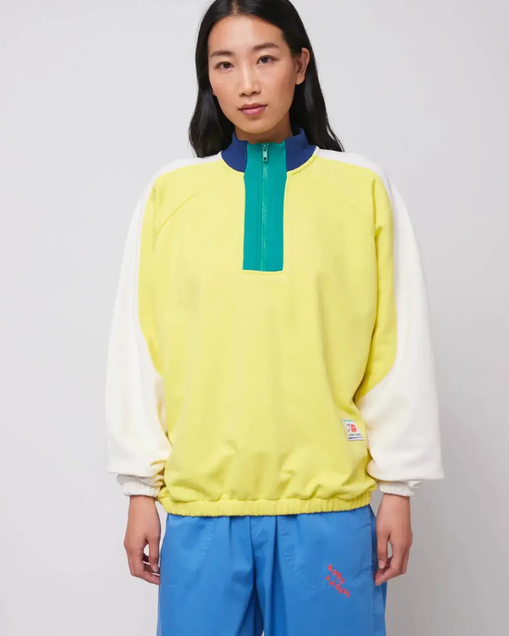 Color Block Zipper Sweatshirt