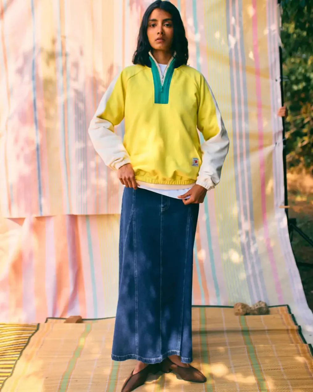 Color Block Zipper Sweatshirt