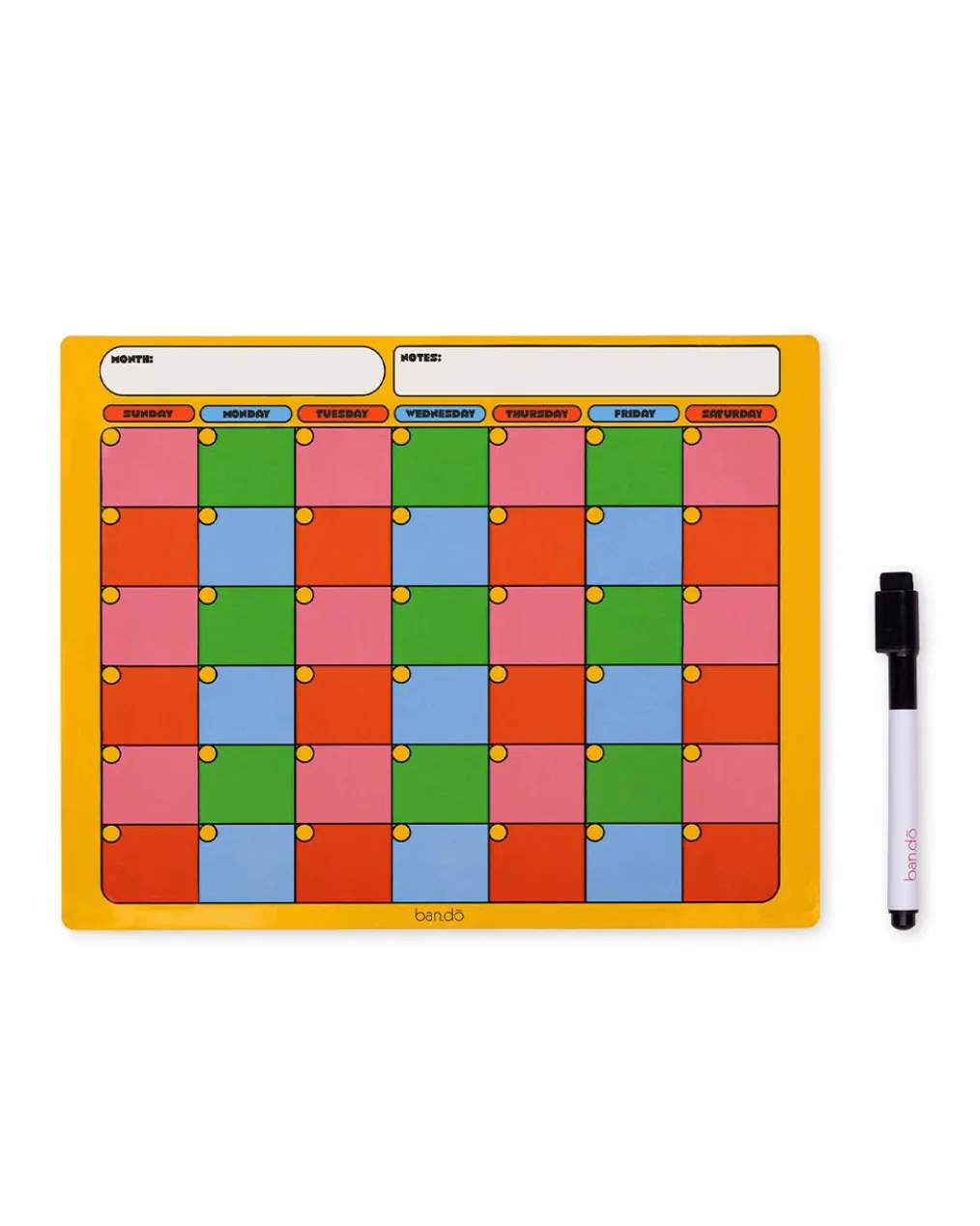 Colorblock Magnetic Calendar