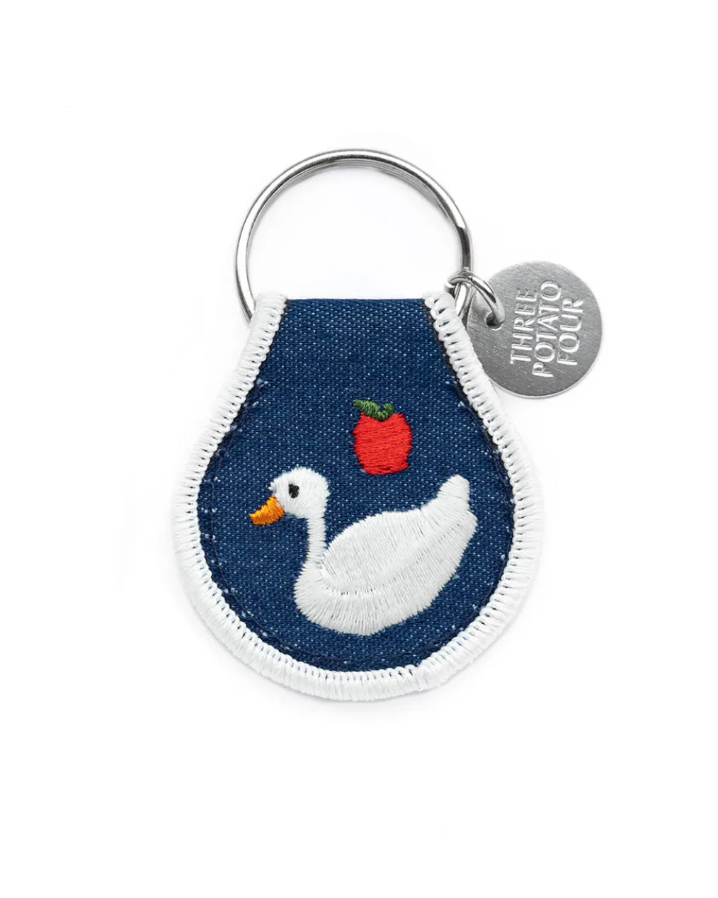 Cottage Goose Patch Keychain