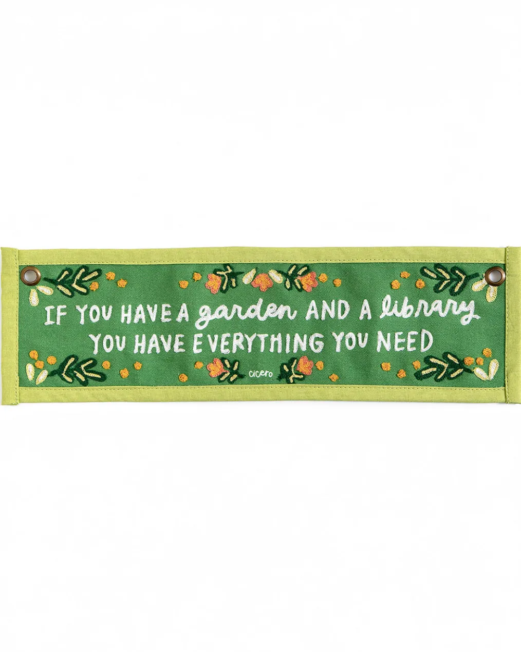 Garden and a Library Canvas Banner