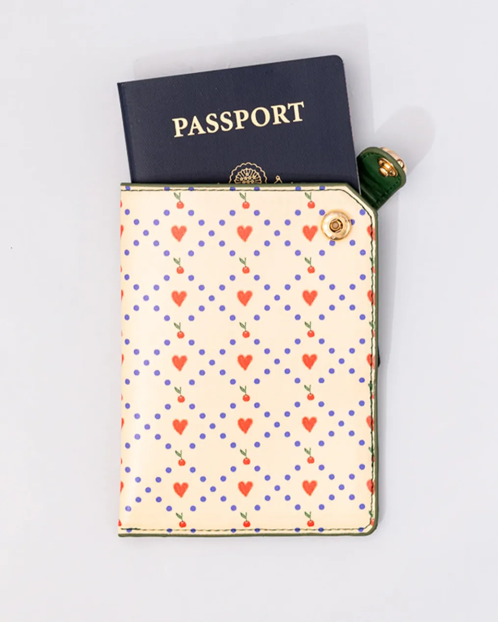 Getaway Passport Holder - Cherry Hearts
