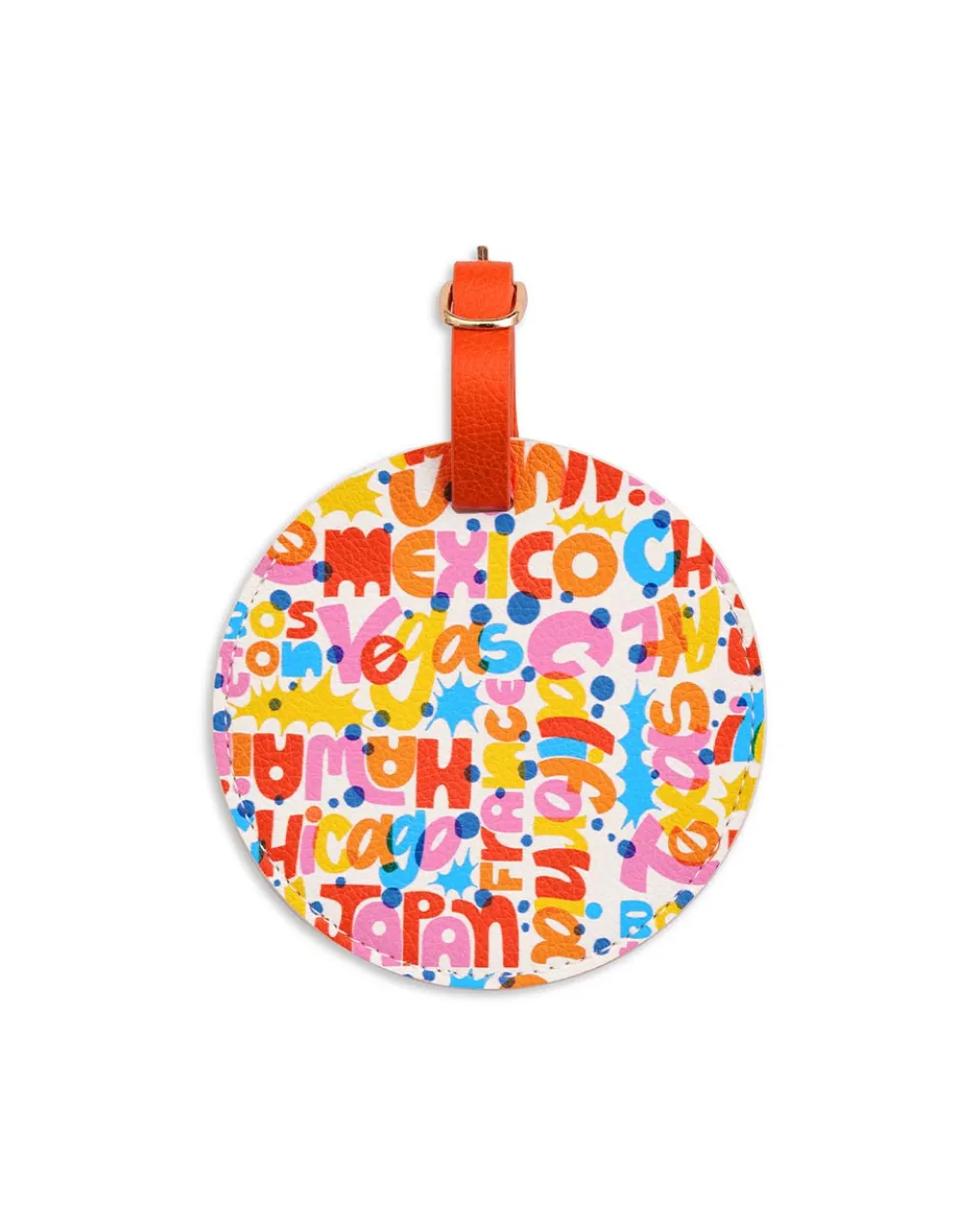 Getaway Round Luggage Tag - Cities