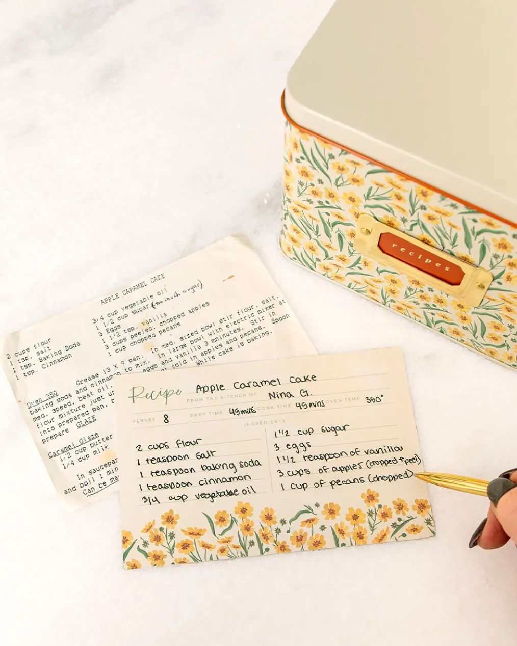 Goldenmane Tin Recipe Box