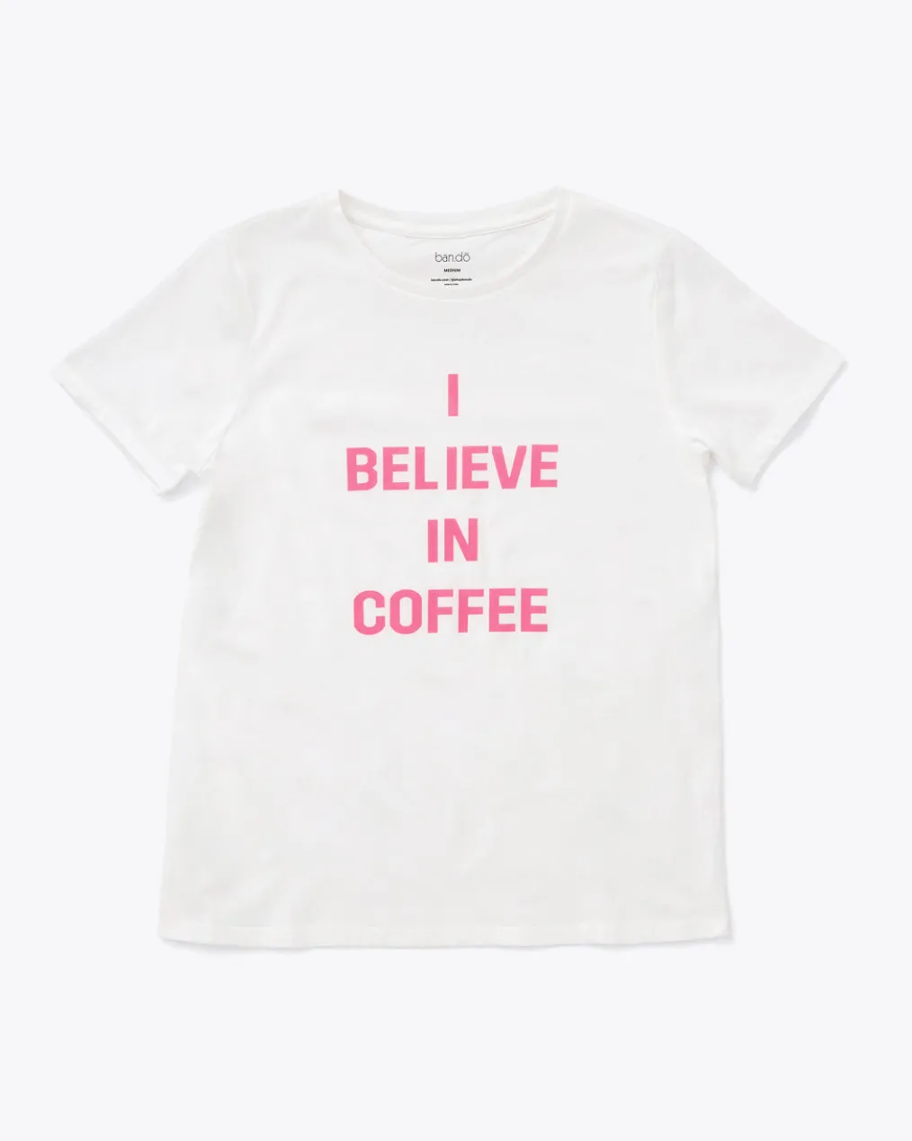 I Believe in Coffee Tee - Pink