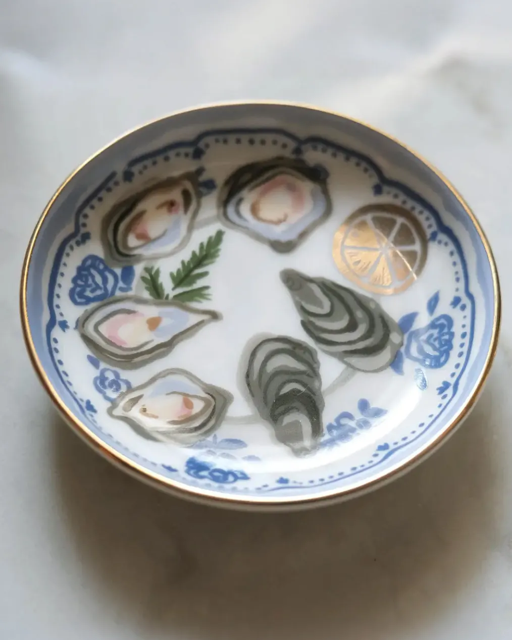 Oysters Porcelain Trinket Dish