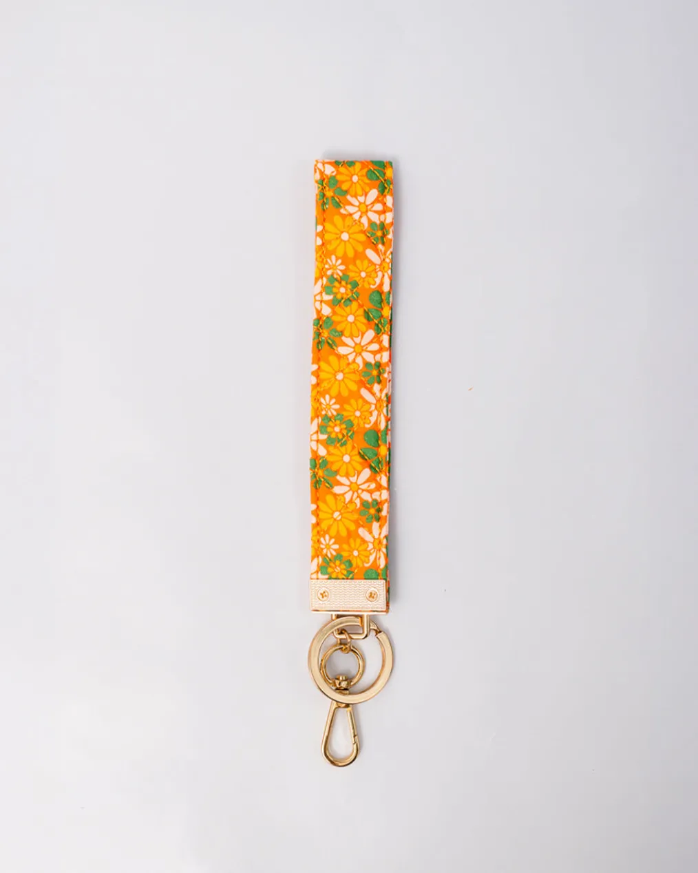 Retro Floral Wristlet Keychain