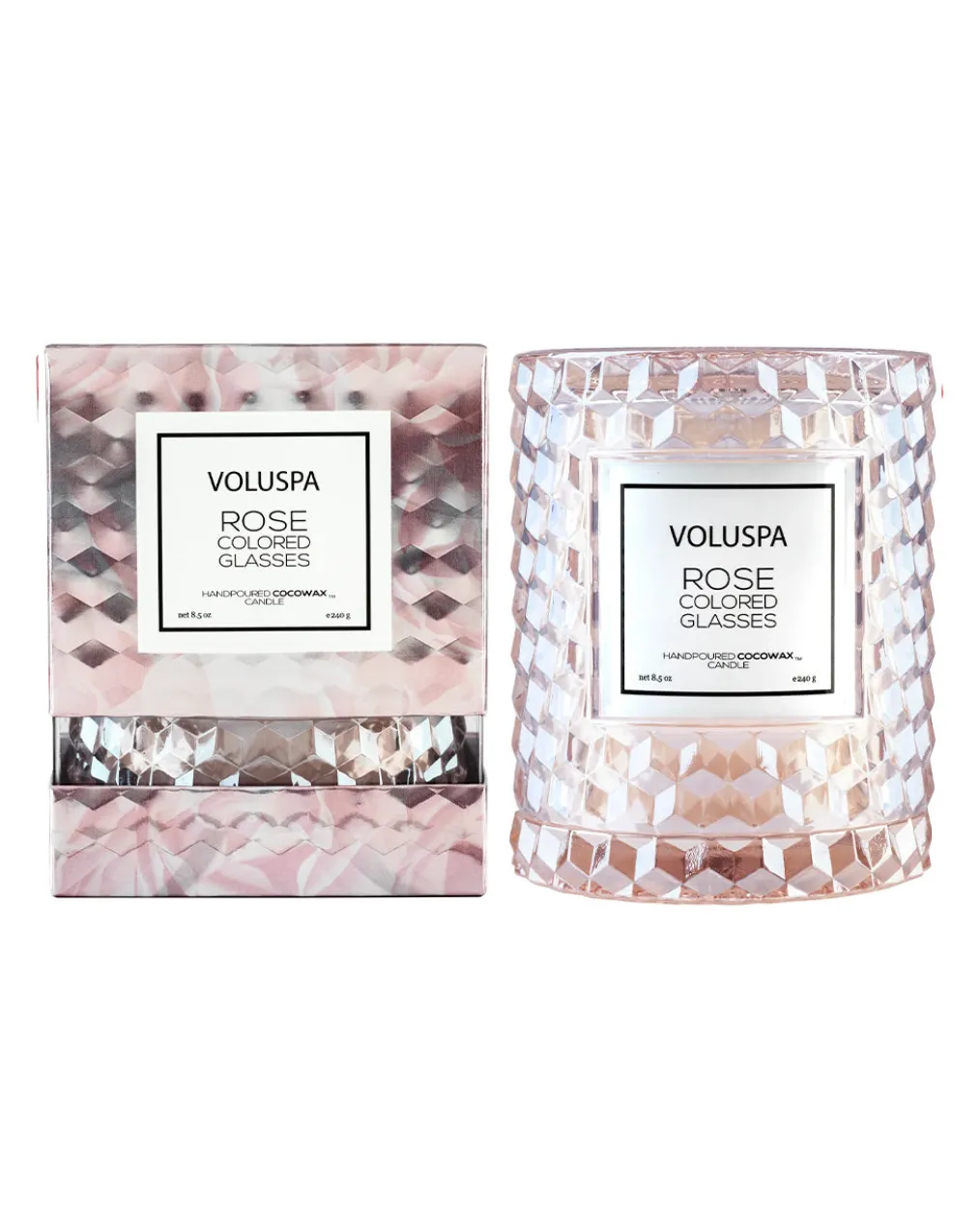 Rose Colored Glasses Cloche Candle