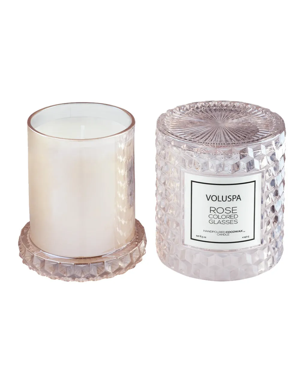 Rose Colored Glasses Cloche Candle