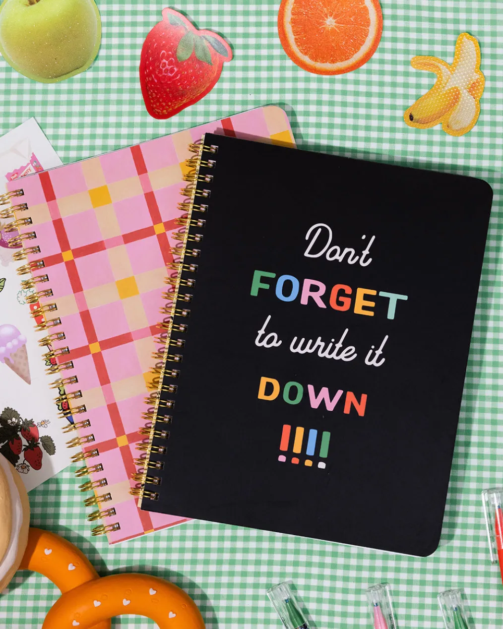 Rough Draft Mini Notebook - Pink Plaid