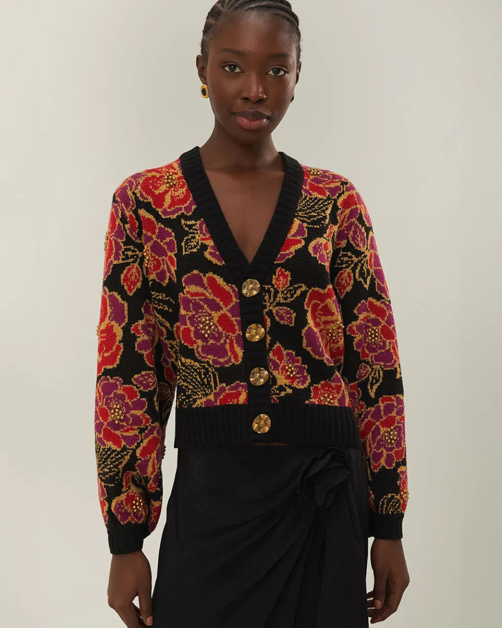 Shiny Chita Knit Cardigan