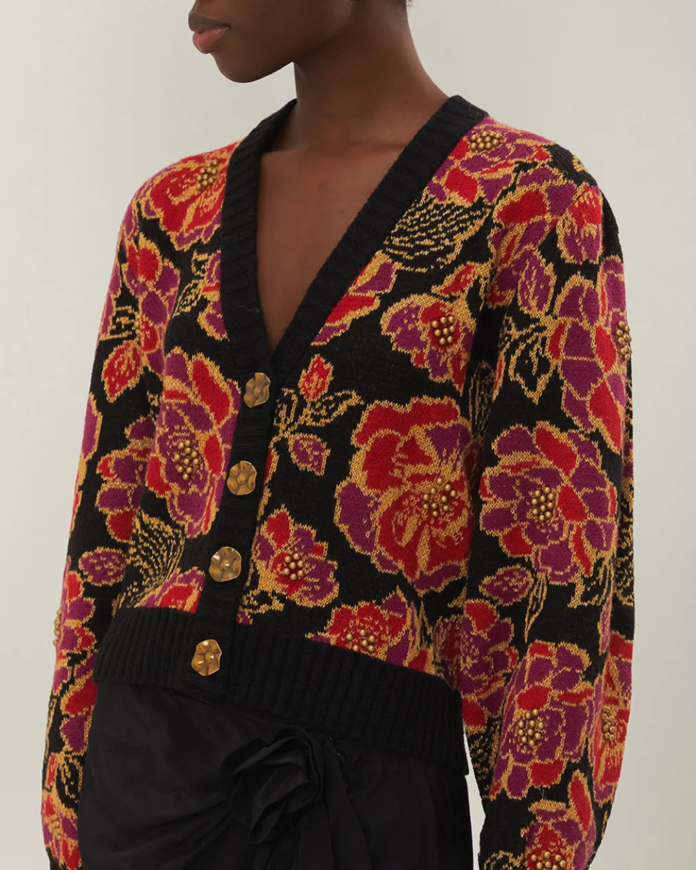 Shiny Chita Knit Cardigan