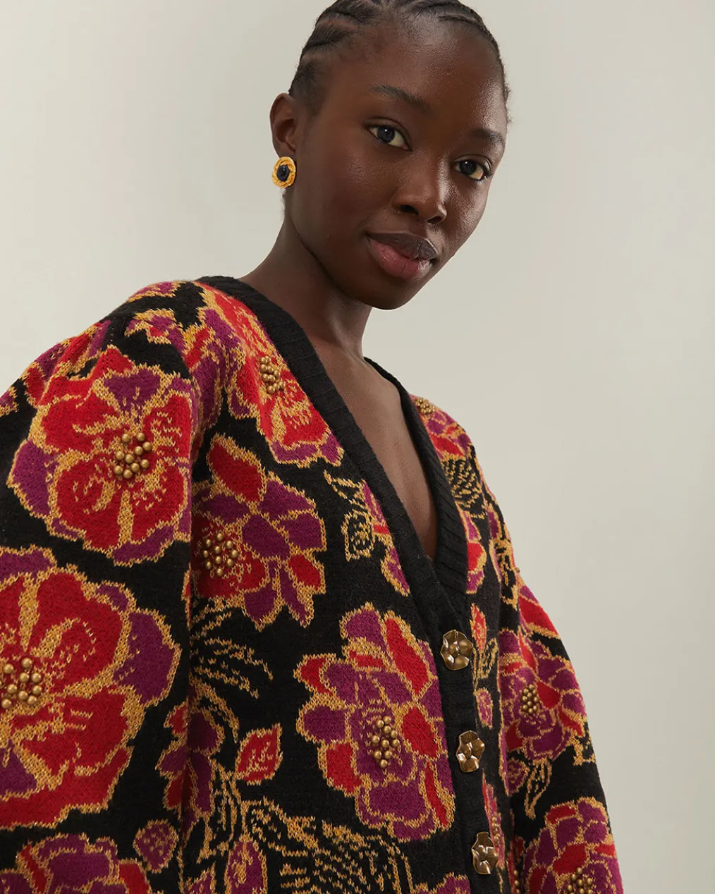 Shiny Chita Knit Cardigan