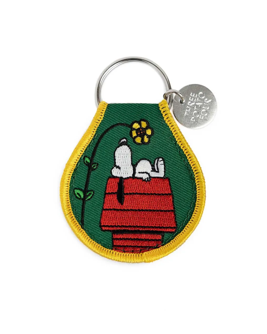 Snoopy Doghouse Flower Patch Keychain