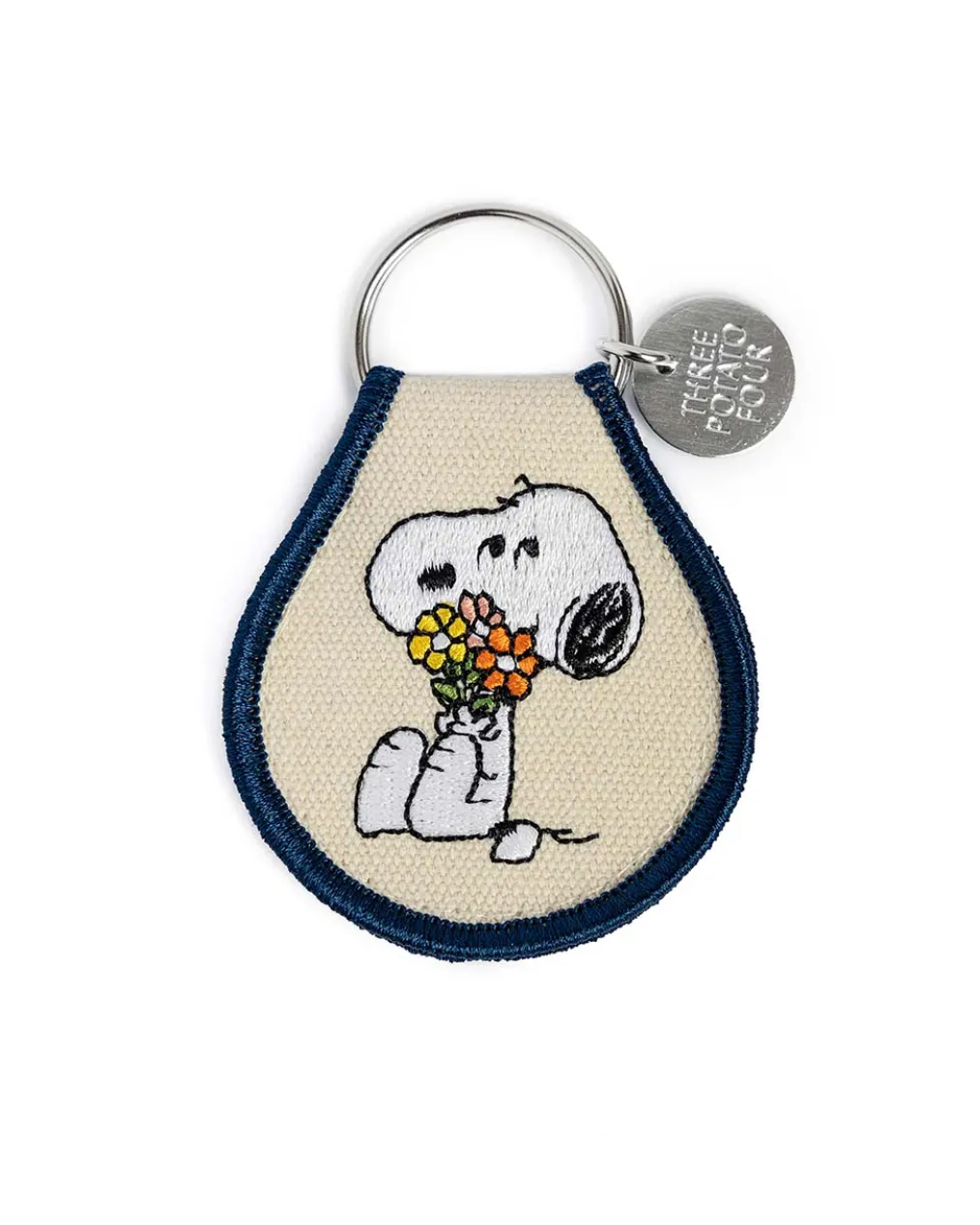 Snoopy Flower Bouquet Patch Keychain