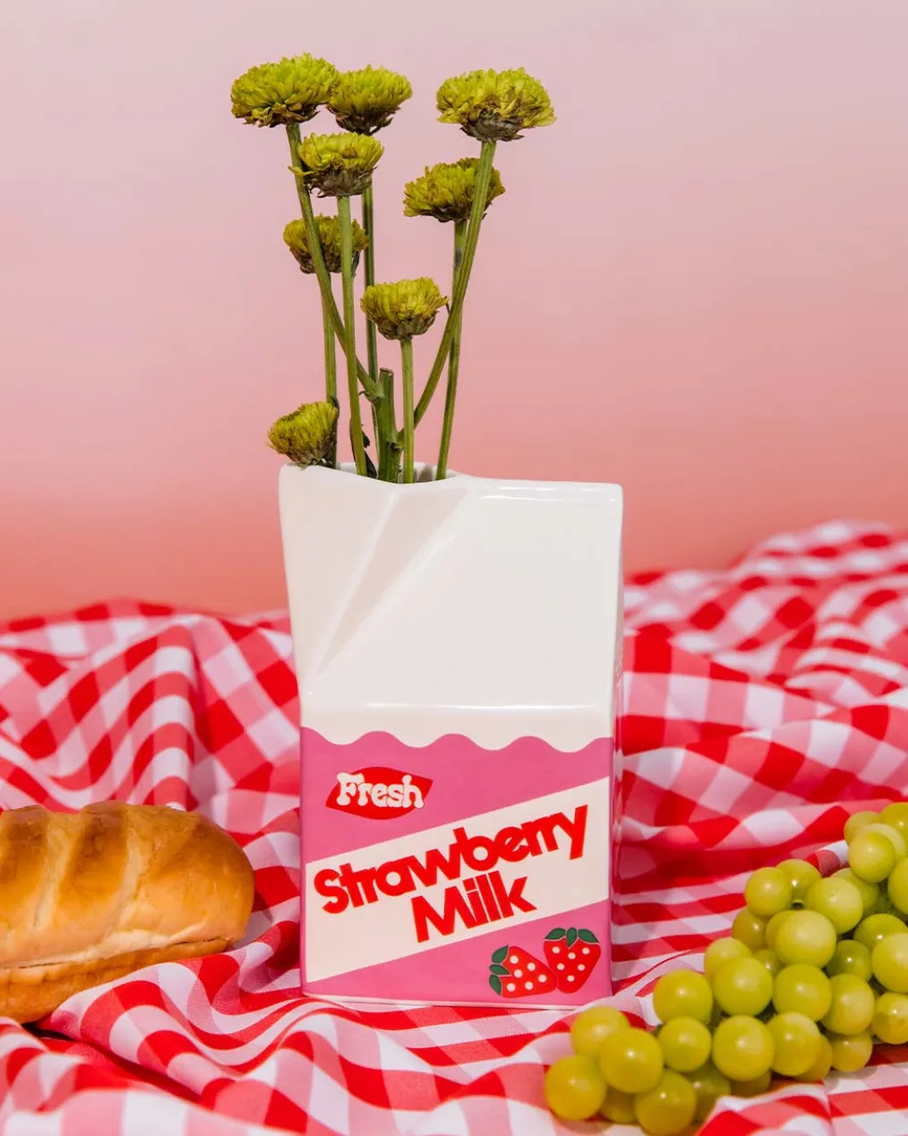 Strawberry Milk Vase