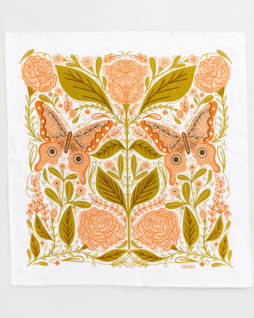 Vintage Butterfly Tea Towel
