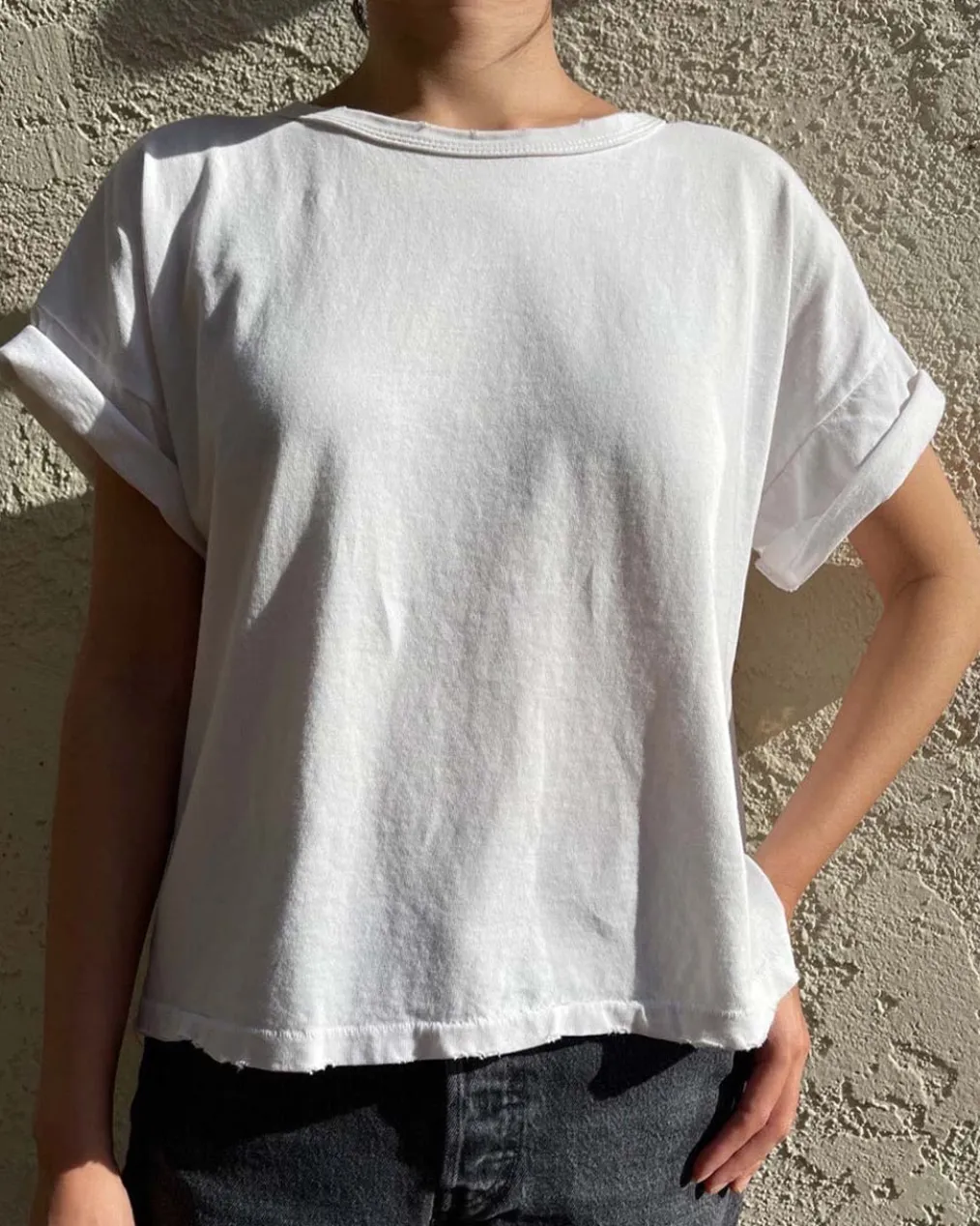 Vintage Fille Tee - Clean White