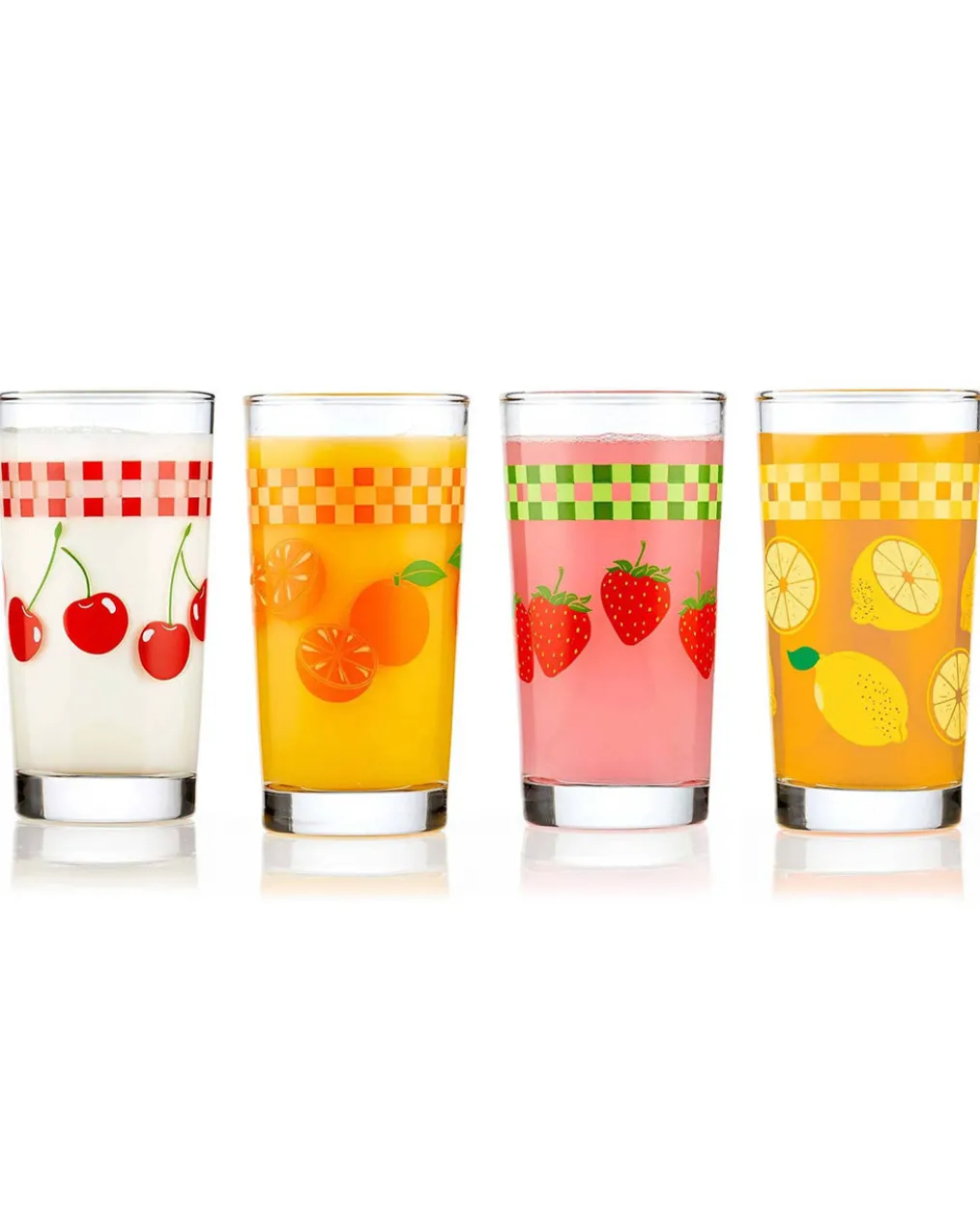Vintage Juice Glasses - Set of 4