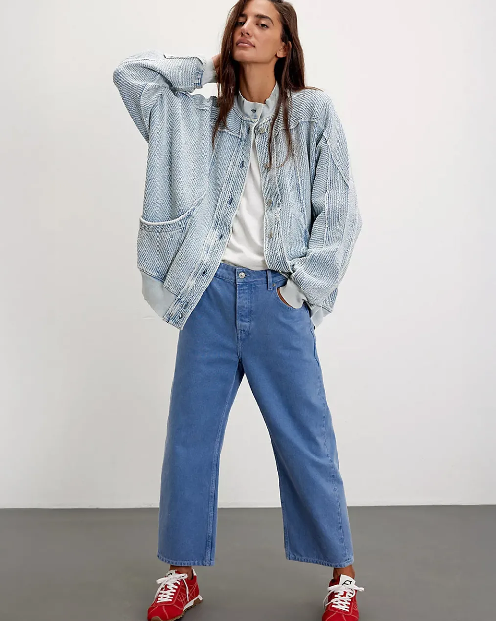 We The Free Deep Trance Dropped Boyfriend Jeans - Ocean