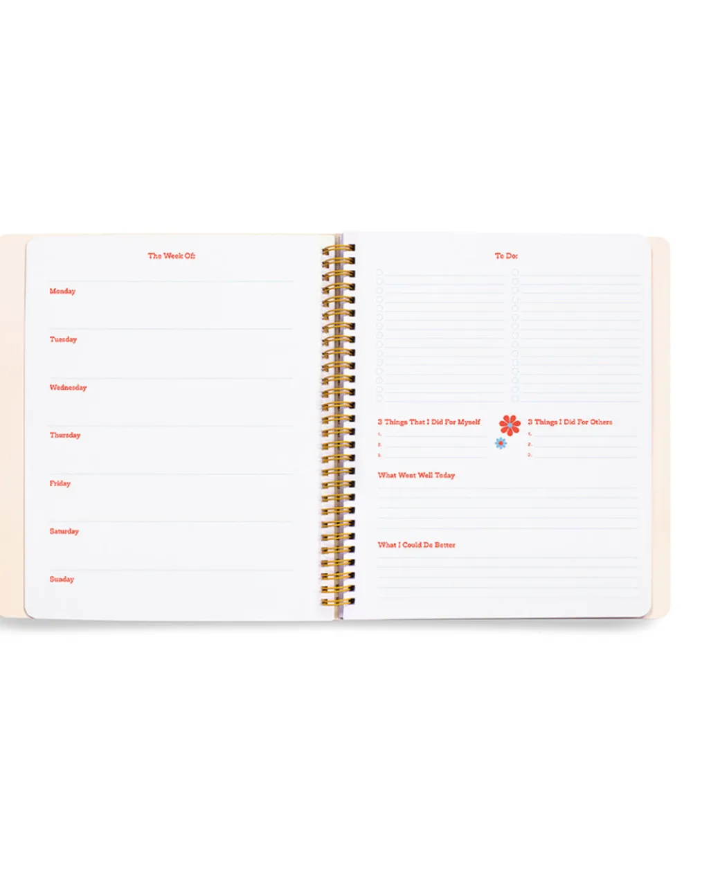 Weekly Undated Planner - Progress Not Perfection